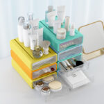 Office home desktop cosmetics stationery transparent storage box drawer type sundries storage box - Image 3