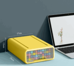 Office home desktop cosmetics stationery transparent storage box drawer type sundries storage box - Image 6