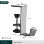 Portable student backpack hook, office desk mobile headphone hook, table side umbrella hook Hook storage - Image 3